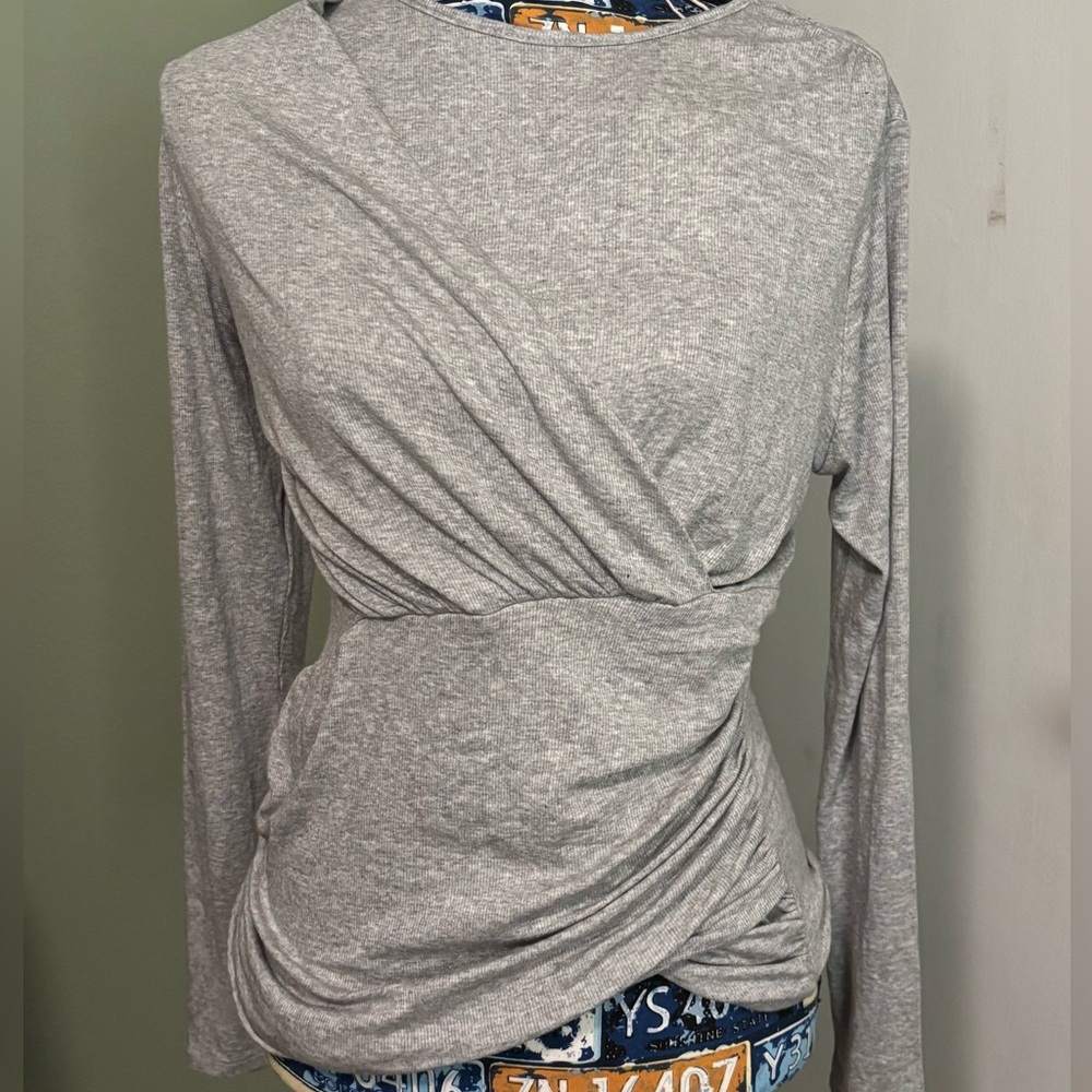 Lanston Long Sleeve Twist Front Top - Picture 2 of 5